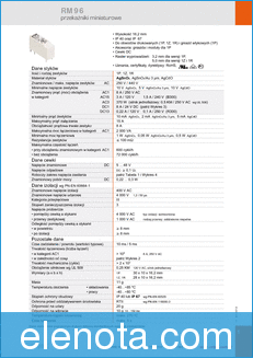 RELPOL RM96 datasheet