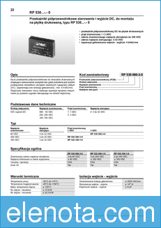 RELPOL RP 530 060-3-0 datasheet