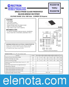 Rectron RS2001M datasheet