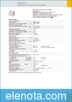 RELPOL RSM954 datasheet
