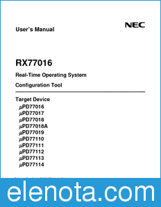NEC RX77016 datasheet