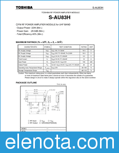 Toshiba S-AU83H datasheet
