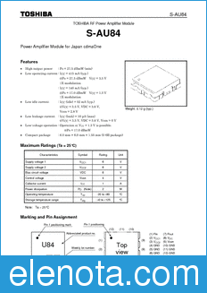 Toshiba S-AU84 datasheet