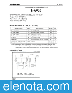 Toshiba S-AV32 datasheet