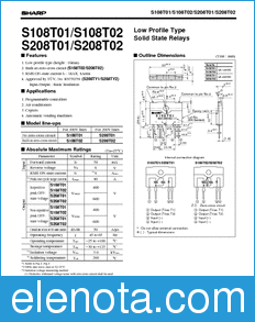 Sharp S108T01 datasheet