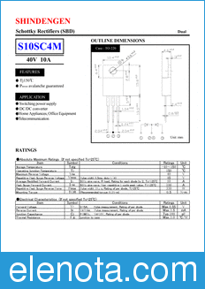 Shindengen S10SC4M datasheet
