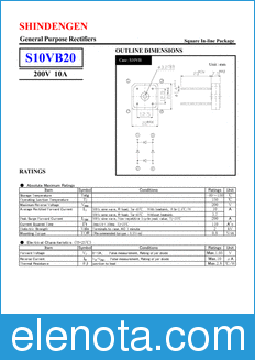 Shindengen S10VB20 datasheet