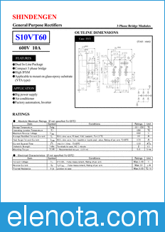 Shindengen S10VT60 datasheet