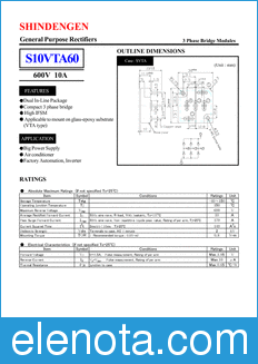 Shindengen S10VTA60 datasheet