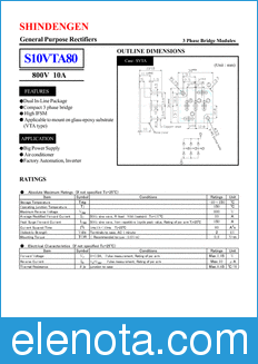 Shindengen S10VTA80 datasheet