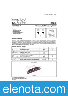 International Rectifier S1242 datasheet