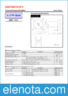 Shindengen S15WB60 datasheet