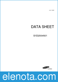 Samsung S1D2504A01 datasheet