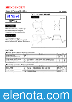 Shindengen S1NB80D datasheet