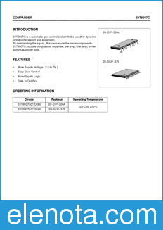 Samsung S1T8507C datasheet