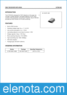 Samsung S1T8514B01 datasheet