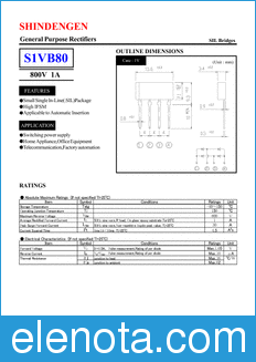 Shindengen S1VB80 datasheet