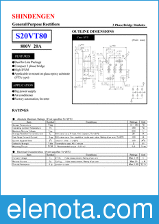 Shindengen S20VT80 datasheet