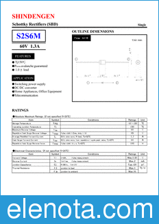Shindengen S2S6M datasheet