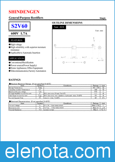 Shindengen S2V60 datasheet