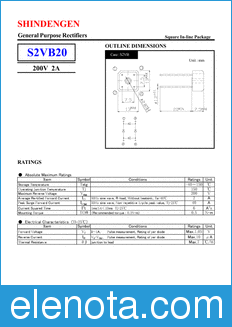 Shindengen S2VB20 datasheet