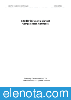 Samsung S3C49F9X datasheet