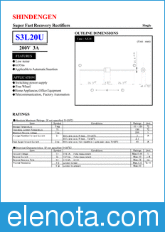 Shindengen S3L20U datasheet
