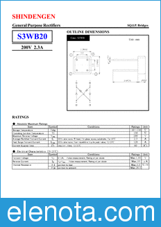Shindengen S3WB20 datasheet