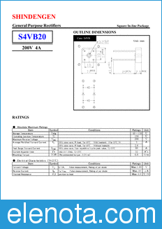Shindengen S4VB20 datasheet