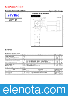 Shindengen S4VB60 datasheet