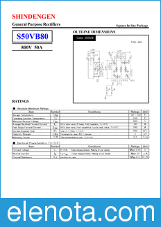 Shindengen S50VB80 datasheet
