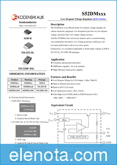 KODENSHI AUK S52DM50D datasheet