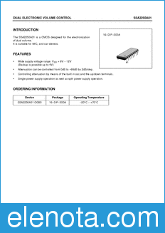 Samsung S5A2250A01 datasheet