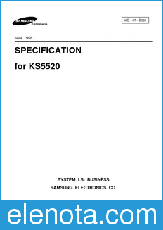 Samsung S5D5520D(KS5520) datasheet