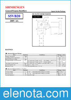 Shindengen S5VB20 datasheet