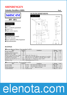 Shindengen S60SC4M datasheet