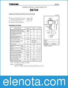 Toshiba S6744 datasheet