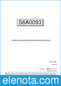 Samsung S6A0093 datasheet