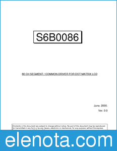Samsung S6B0086 datasheet