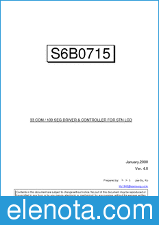 Samsung S6B0715 datasheet