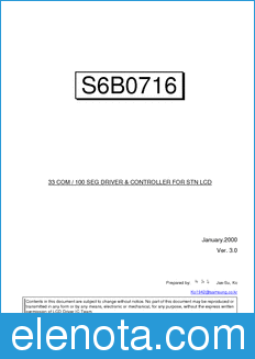 Samsung S6B0716 datasheet