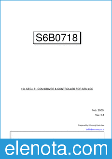 Samsung S6B0718 datasheet