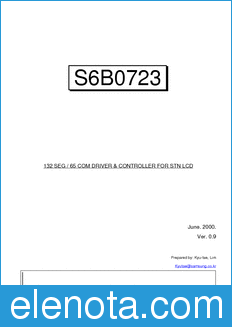 Samsung S6B0723 datasheet