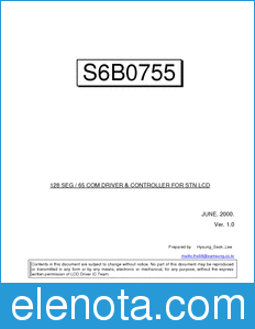 Samsung S6B0755 datasheet