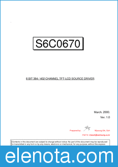 Samsung S6C0670 datasheet