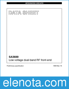 Philips SA3600 datasheet