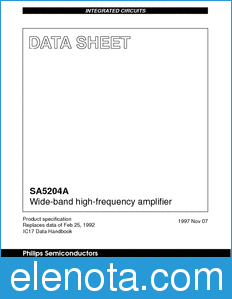 Philips SA5204A datasheet