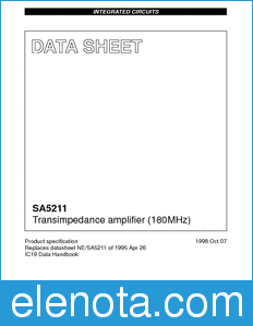 Philips SA5211 datasheet