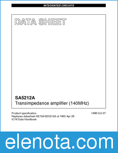 Philips SA5212A datasheet