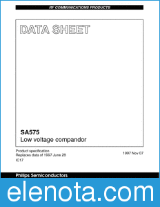 Philips SA575 datasheet